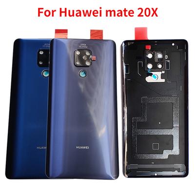 Novo vidro traseiro para huawei mate 20x EVR-L29 porta traseira da bateria substituição habitação traseira com câmera