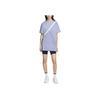 Nike Sportswear Dress Solid Color Embroidered Small Logo Casual Sports Knit Short Sleeve Dress Women dresses Dopamine-Purple CJ2243-569
