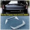 Car Styling For Toyota Yaris Cross     Rear Fog light Lamp Cover Trim Foglamp Frame Sticker Exterior Accessories
