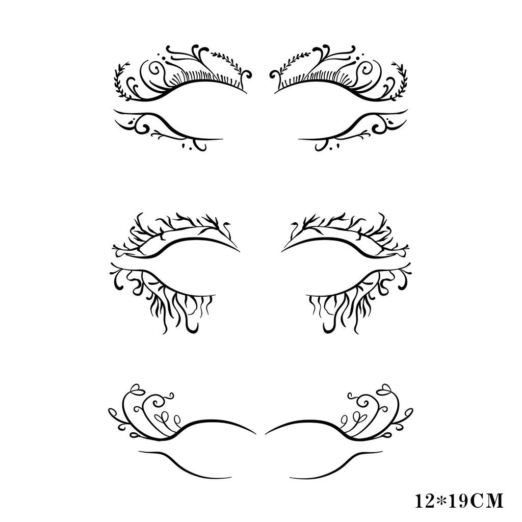 Eyelid Eyeliner Eyebrow Makeup Stickers Premium Face Party Festival Temporary Tattoo Stickers