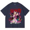 230 g/m² 100% Baumwolle Demon Slayer V72 Nezuko Aufdruck Unisex Schweres Baumwoll-T-Shirt