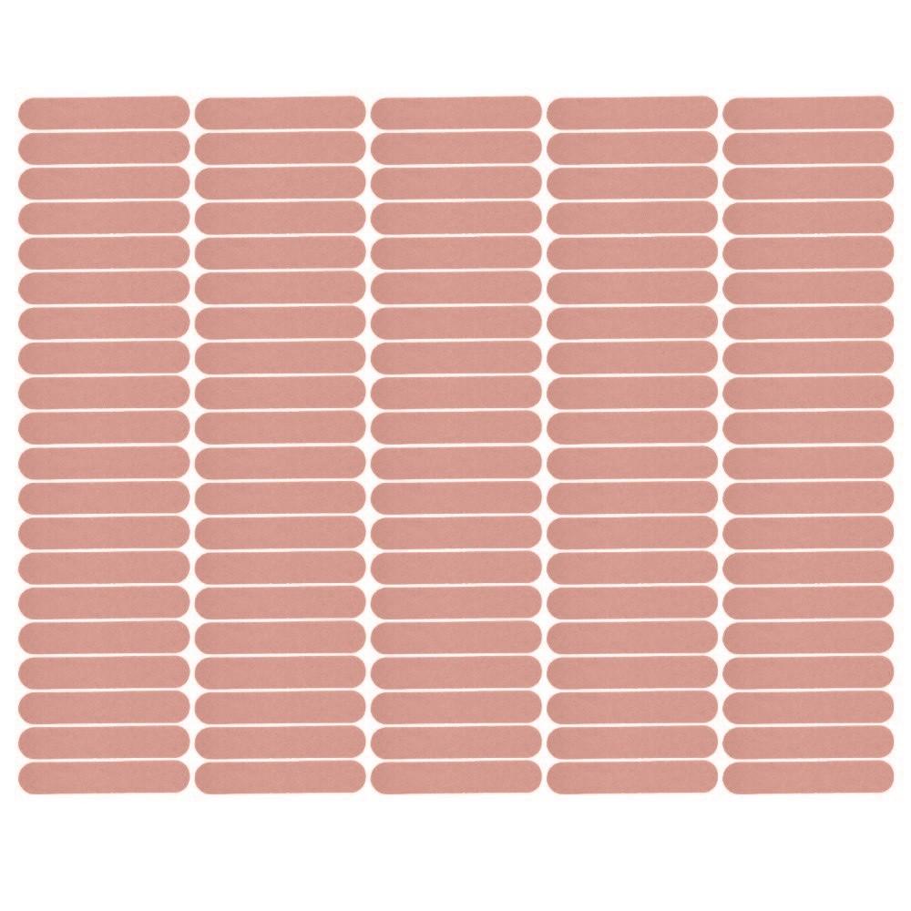 100pcs Pink Disposable Nail File Wood Board Grinding Nail File Pedicure Tool