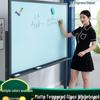Mobile Anti-Glare Magnetic Matte Whiteboard with Wheels for Office or Classroom