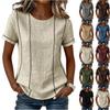 Women's Round Neck Short Sleeve T Shirt Loose Fit Casual Top Lightweight Soft Fabric Comfortable Everyday Wear