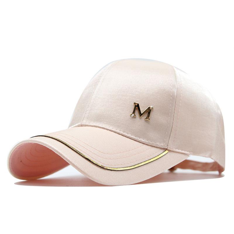 Hat Ladies Casual Versatile M Standard Mercerized Baseball Cap Spring Summer Visor Satin Cap Summer