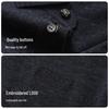 LANDUN Men's Long Sleeve Polo Wool Knit Sweater