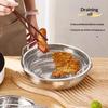 1/2 Stück Heißluftfritteuse BBQ Filter Premium Edelstahl Öl-Sieb mit Auffangschale Frittier-Netz Sieb Speisen-Abtropfkorb