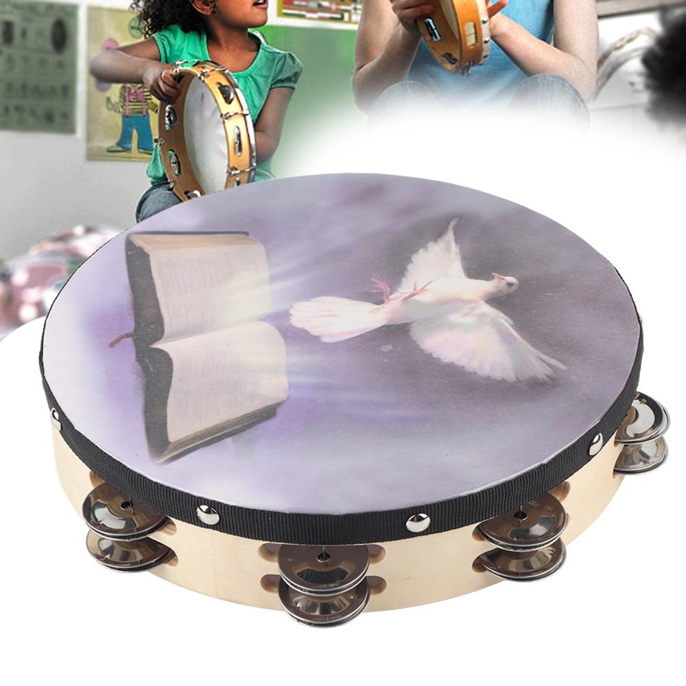 8/10 Inch Optional Size Tambourine Orff Instrument Early Childhood Music Training