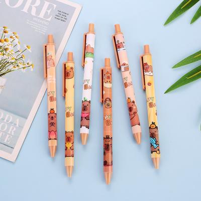 1Pc Cute Capybara Gel Pens Kawaii Pen Set Quickly-Drying Pens Office School Supplies Kawaii Aesthetic Stationery Back To School Season