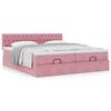 Maison Exclusive - Cadre de lit ottoman avec matelas rose 160x200 cm velours