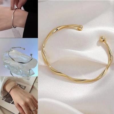 Real Gold Electroplated Zircon Titanium Steel Bracelet For Women, Fashionable,  High-end,  Temperament, Versatile Bracelet Accessories
