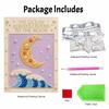 Unique 5D Framed Pearl Painting Kit with Ocean Moon and Waves Pattern Sparkling Bead Art Canvas DIY Handmade Craft for Living Room Decor