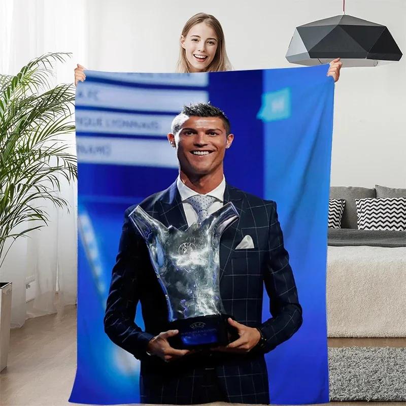 Fleece Blanket Sofa Winter Warm C-Cristiano Ronaldo Knee Bed Camping Flannel Fluffy Soft Blankets King Size Microfiber Bedding