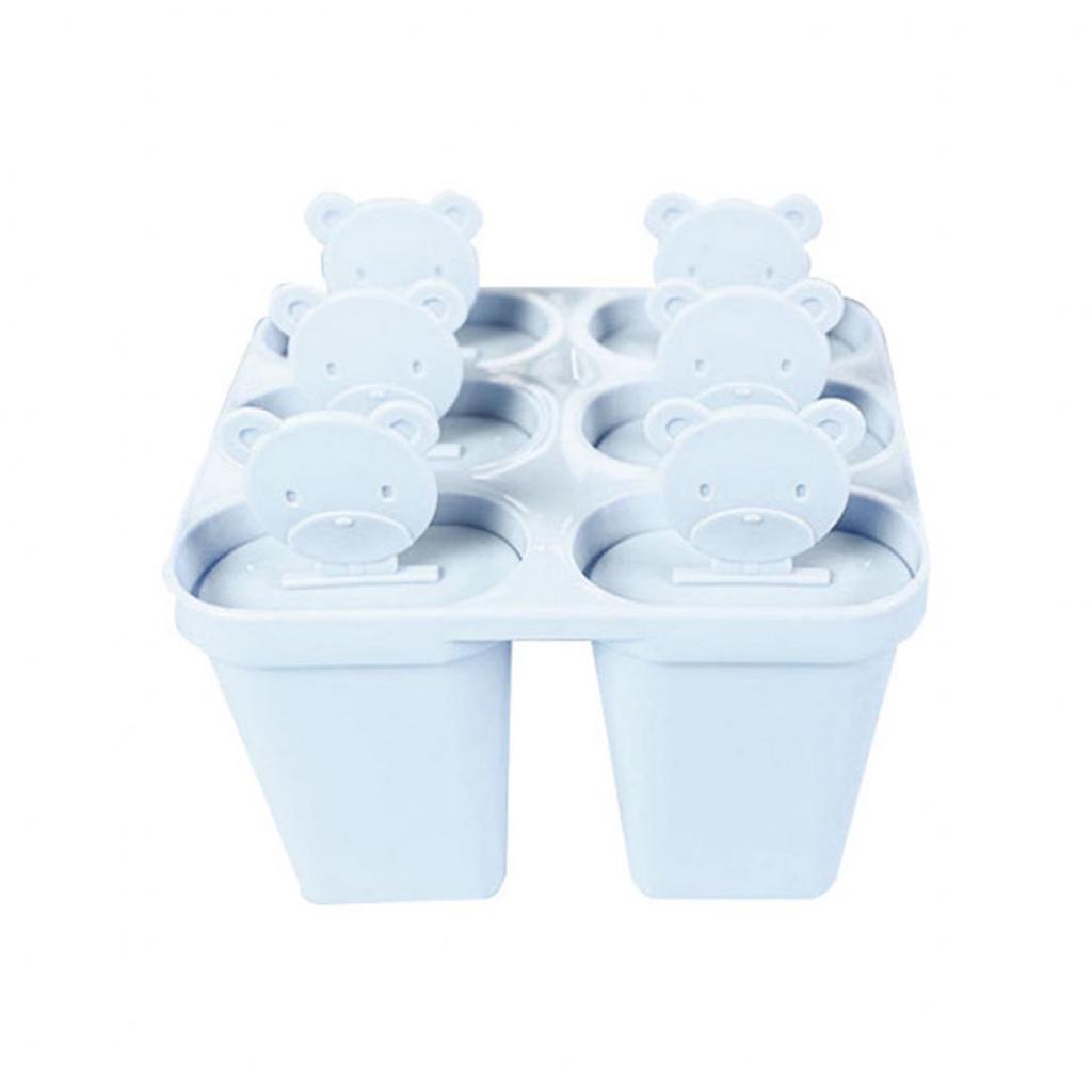 H&K Store 6-slot Ice Cream Lolly Mold DIY Maker Mould Tray Pan Kitchen Tool with Lid