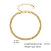 4/6mm Width Gold Plated Mesh Strap Chain Anklet for Women Stainless Steel Adjustable Ankle Bracelet Waterproof Simple Jewelry