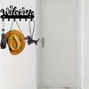 1pc Modern Metal Welcome Key Holder - MultiFunctional Wall-Mounted Organizer For Keys, Coats, Hats