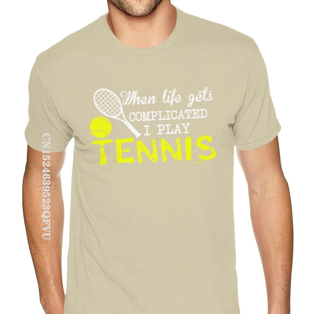Černé I Love Play Tennis Pánské Pánské Trička na míru Anglický styl Pánská Trička Měkká bavlna HipHop Potisk Košile