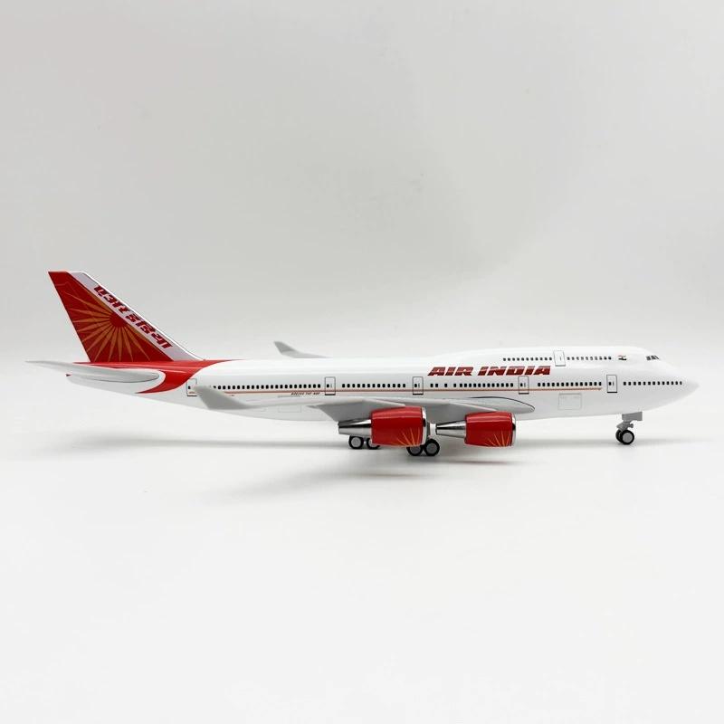 Miniature Plane Kid Toy 1/250 Scale Air India Aircraft 30CM 747 B747 Airplane Model Plane Replica Diecast Souvenir Gift