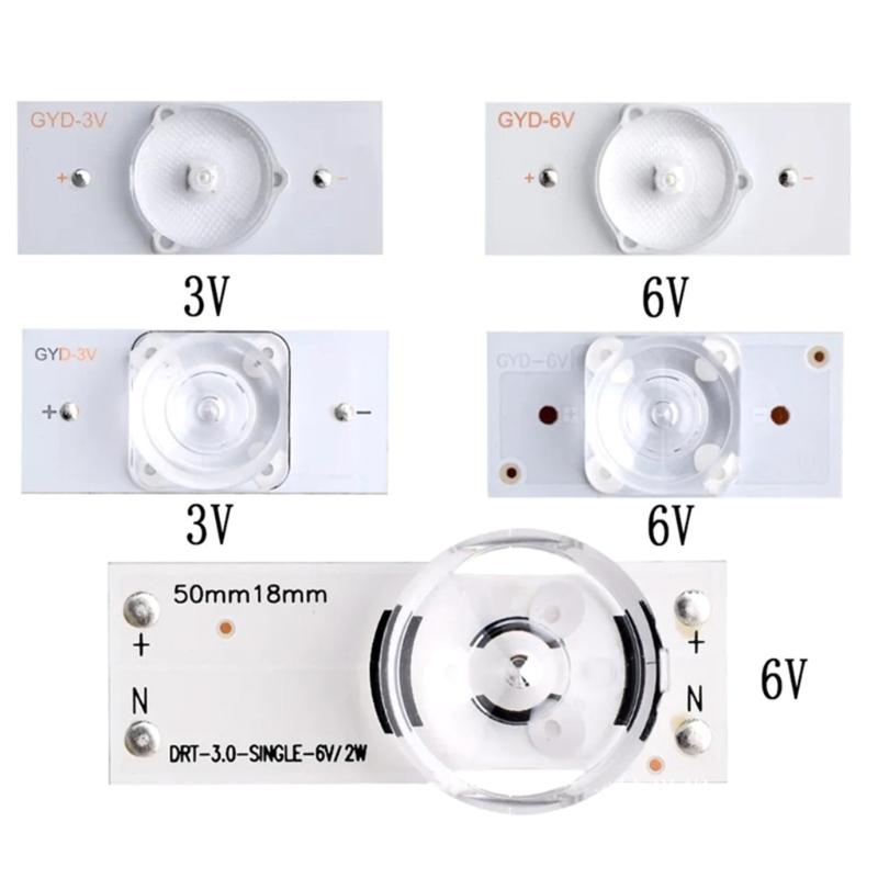 3V 6V LG6V Lamp Beads LED Backlight Bead with Opt Lens Fliter for TVs Repair Perfect for 32-65inch Screens