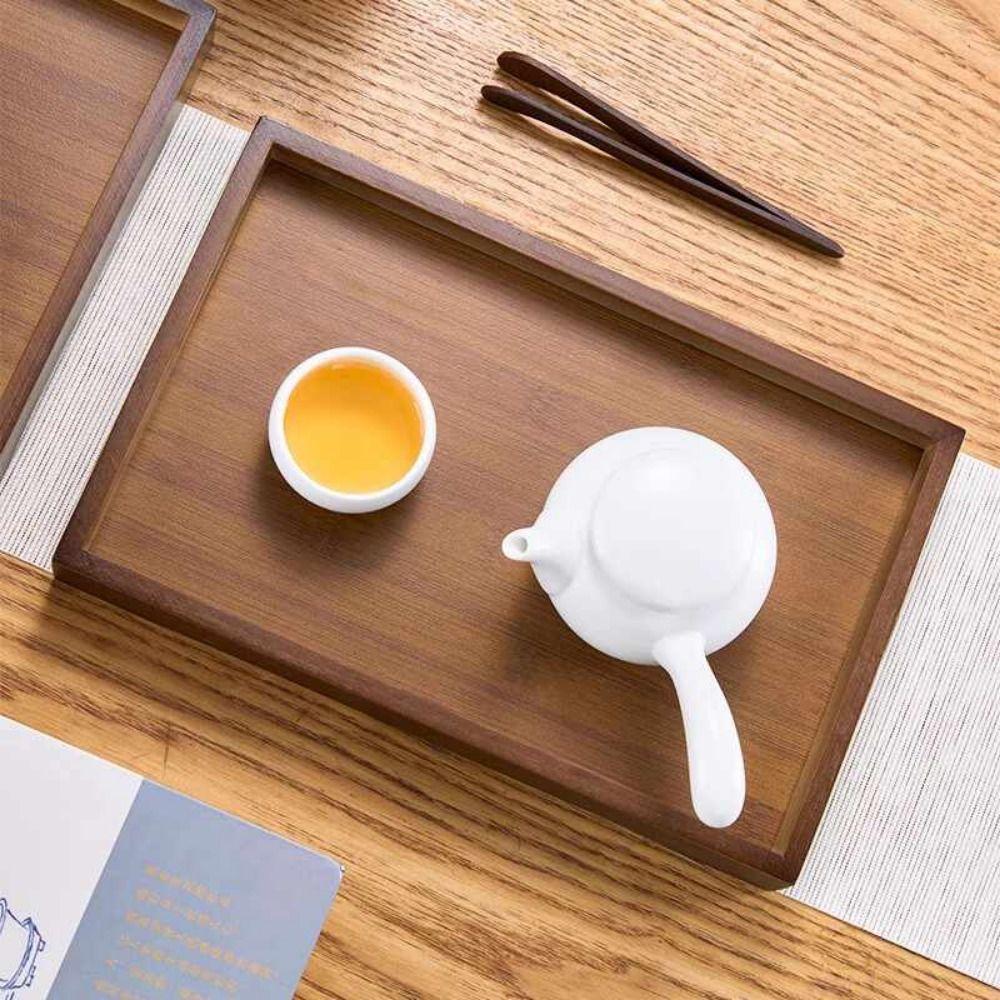 Durable Kitchen Serving Tray Rectangular Serving Platter Bamboo Food Tray  Living Room