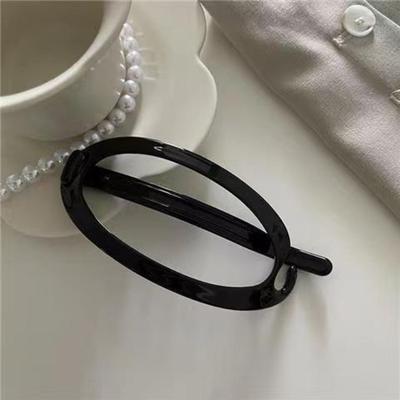 Oval Hairpin with Hollowed-out Tortoiseshell Clip for Updo Hair Clips for Ponytail Hair Clasps