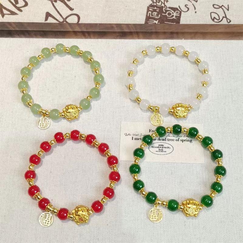 2027 Chinese Year Of The Sheep Lucky Bracelet For Women Fashion Crystal Beaded Zodiac New Year Jewelry Gifts