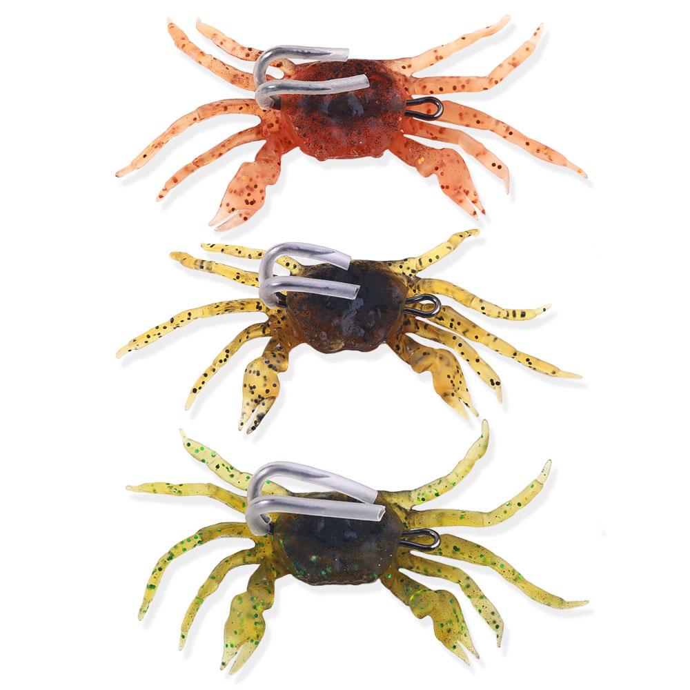 Soft Fishing Lures 30g/18g Artificial Bait Crab with Sharp Hooks, Jigging Lure Sea Creature Tackle Fake Bait For fishing