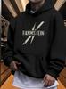 Casual Fleece Hoodie with "RAMMSTEIN" Print - Warm Winter Pullover for Outdoor Wear