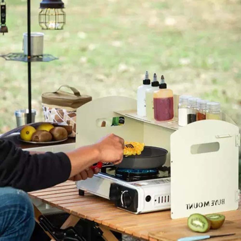 Tri-fold Stove Wind Shield Compact Cooker Wind Protection Cookware Windshield  Travel