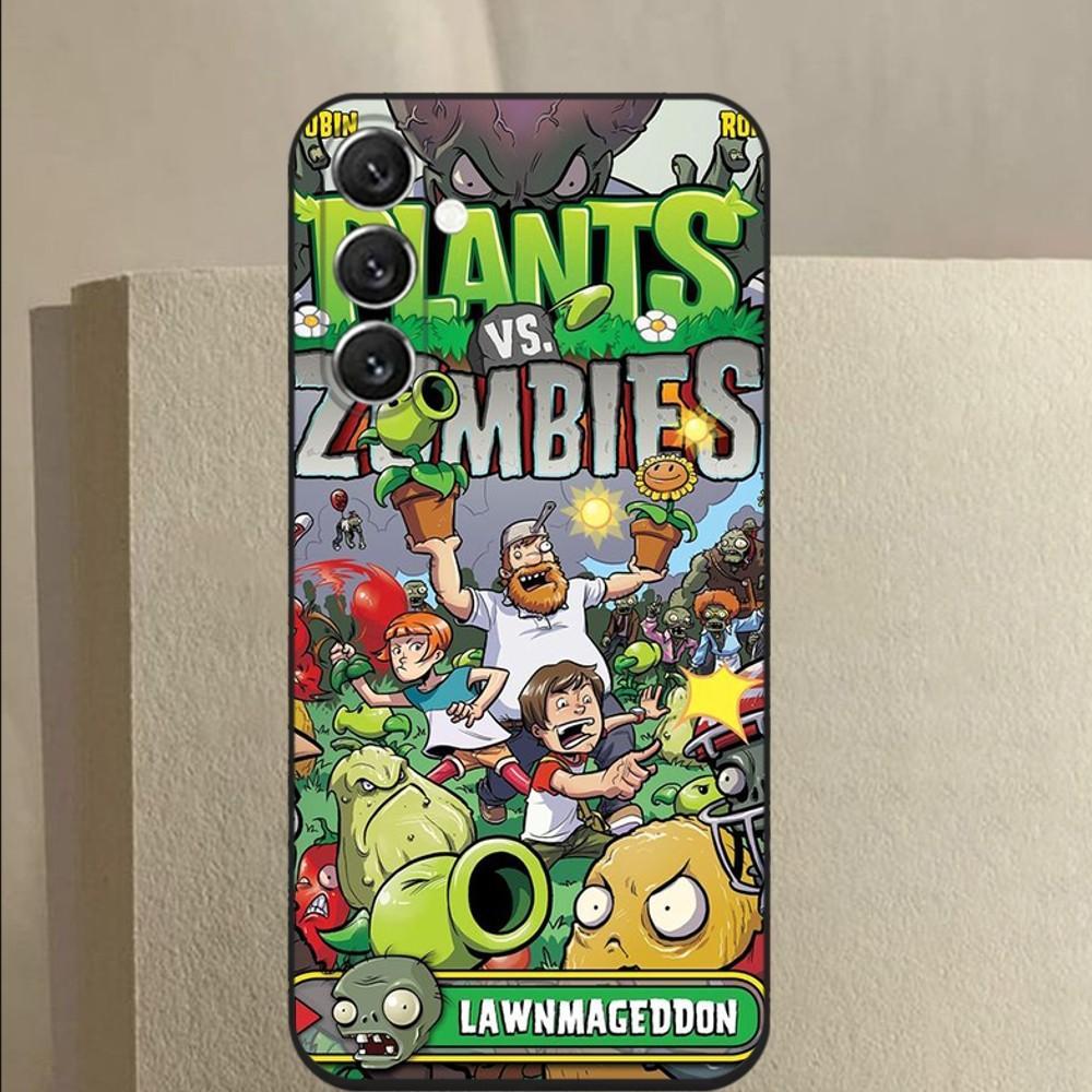 Plants vs Game Z-Zombies Telefoonhoesje Voor Samsung Galaxy A13,A21s,A22,A31,A32,A52,A53,A71,A80,A91 Zachte Zwarte Cover