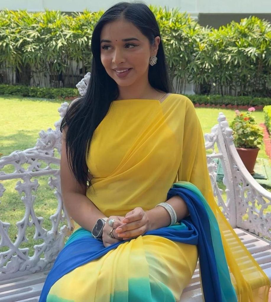 Trending Indian Ready To Wear Yellow Georgette Silk Saree
