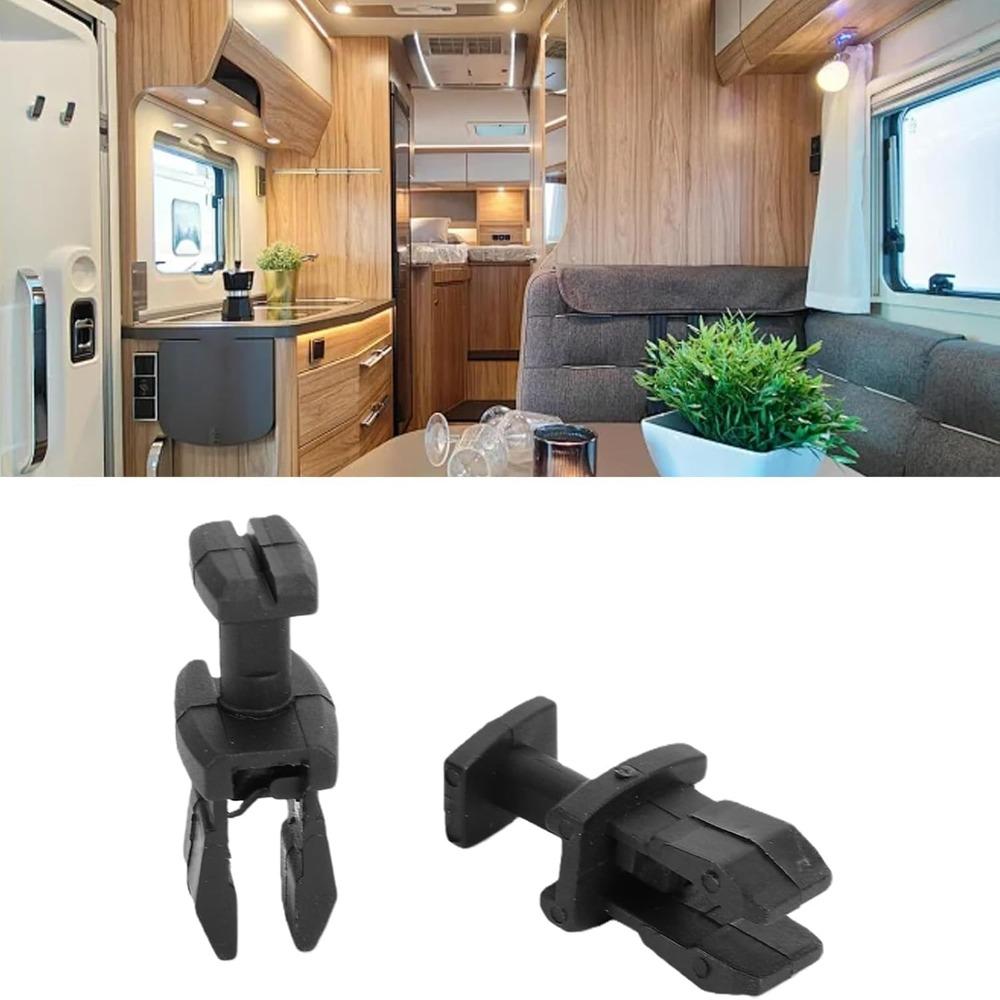 4PCS Black PP Refrigerator Vent Latch Split Open Design Vent Grille Fastener RV Refrigerator Repair