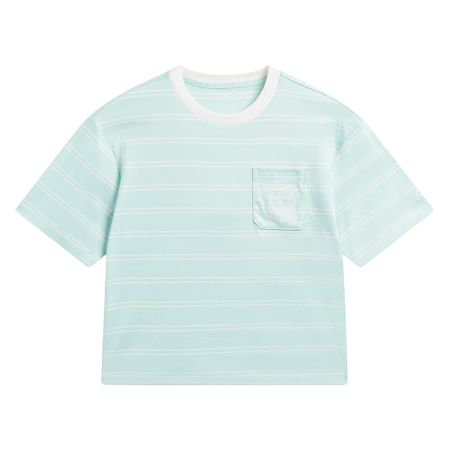 Li-Ning Loose Fit Round Neck Logo Letter T-Shirt Women tops AHSW218-5 S