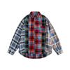 American Style Vintage Stripe Plaid Shirt Long Sleeve Spring and Autumn Coat Lovers Wild Loose Casual Shirt Trendy