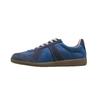 Leather Version~ Color Matching Round Head German Training Shoes Female Student Board Shoes Casual Sports Versatile Lace-Up Soft Sole Niche Flat
