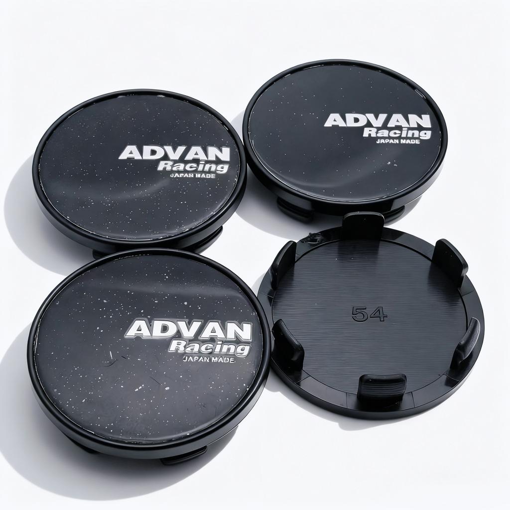 4pcs JDM Advan Racing Logo Emblem Badge Car Wheel Center Caps 54MM 49MM Wheels Hub Cap Rim Hubcaps Cover Replace Car Accessories