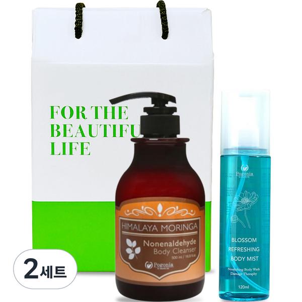 

Pogonia Nonen Aldehyde Hydro Body Cleanser 500ml + Blossom Refresh Body Mist 120ml set, 2 sets, Korean popular cosmetics set