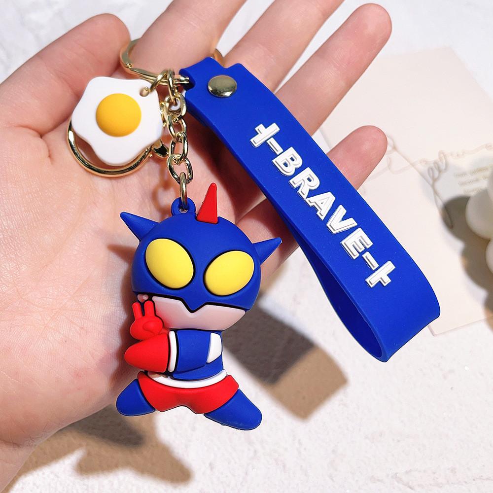 

Pendant Ultraman Keychain Silicone Anime Doll Car Bag Accessories Cartoon Gifts A