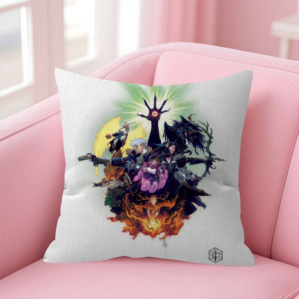 Maple Design Cushion Cover Happy Autumn Harvest Decor Holiday Decorati Pillow Cover Movie The Legend V-Vox Machina