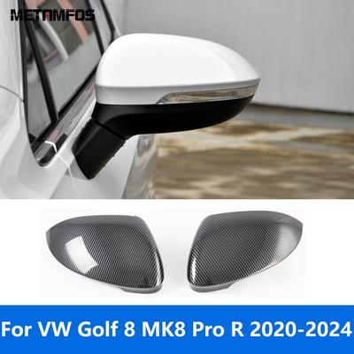 Car Accessories For Volkswagen VW Golf 8 MK8 Pro R - 2024 Exterior Chrome Rear View Side Door Mirror Cover Trim