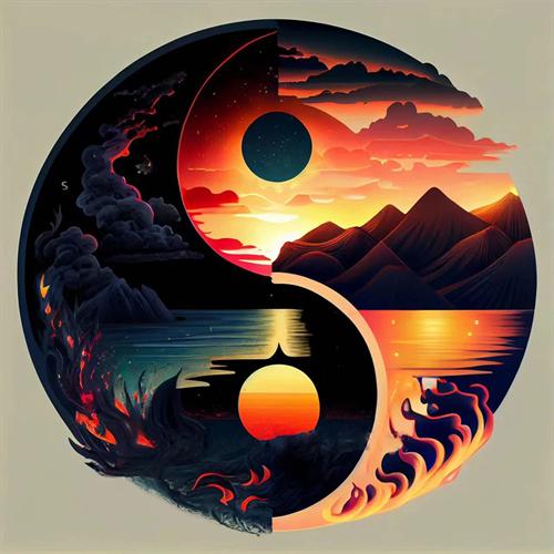 Diy Diamond Painting Tai Chi Landscape Full Square Round Embroidery Mosaic Sunset Sea Handmade Home Decor