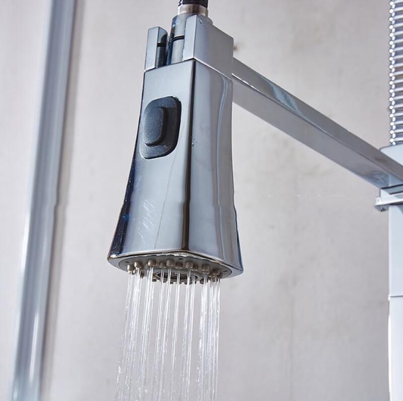 TLXT Commercial Style Pull-Out Kitchen Faucet