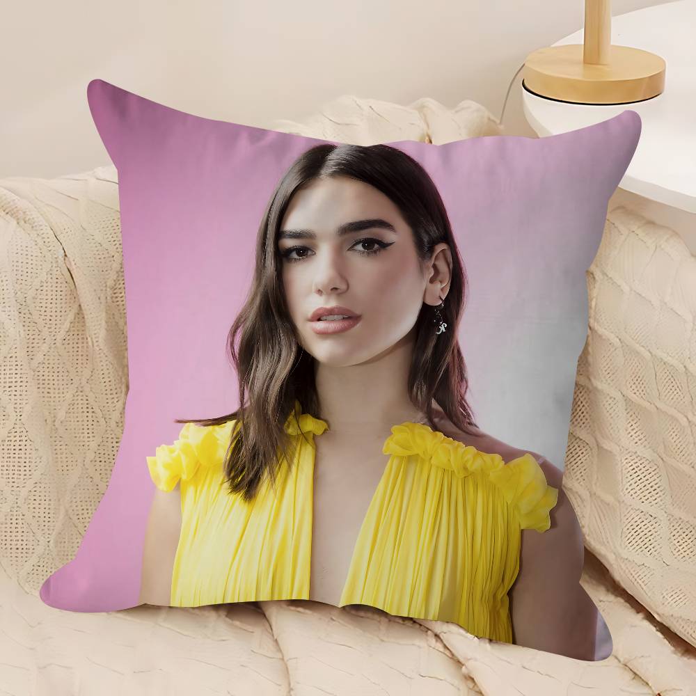 D-Dua Lipa Pillow Case Removable Washable Cushion Cover – All-Season Soft Linen