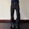 American High Street Black Wide-leg Straight Jeans Men's Spring and Autumn New Straight Thin and Drape Ing Trousers