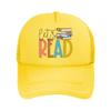 Lets Read Graphic For Book Lovers  Mesh Baseball Cap Hip Hop