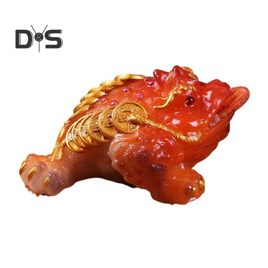 Kröten-Tee-Haustier, Farbwechsel-Harz-Ornament, Reichtumsattraktion, Kung-Fu-Tee-Haustier, Home-Office-Schreibtisch-Dekor, Teezeremonie-Zubehör