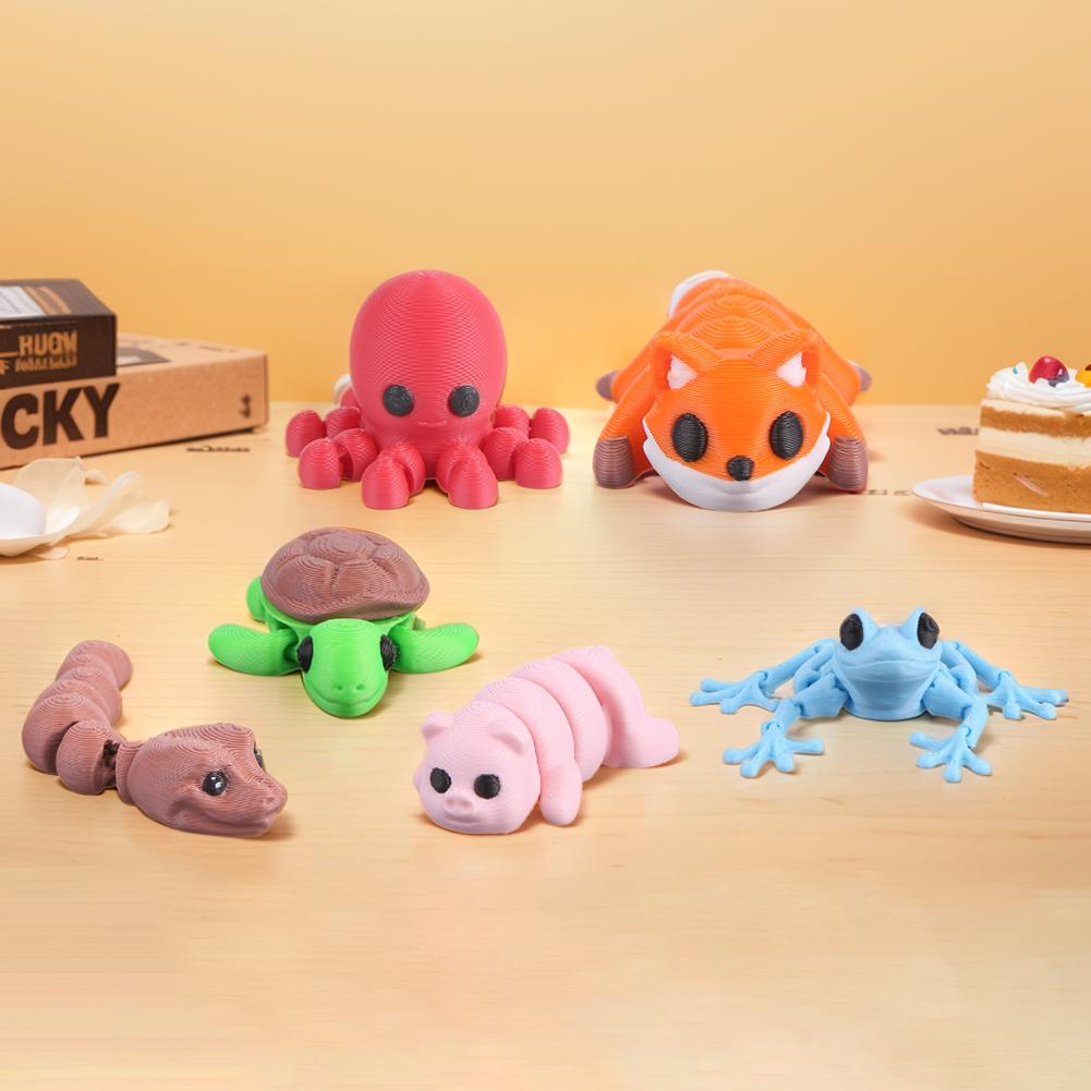8/16pcs 3D Printed Small Animal Figures Cute Animal Figurines Adorable Animals for Kids Birthday Gifts for Boys Girls