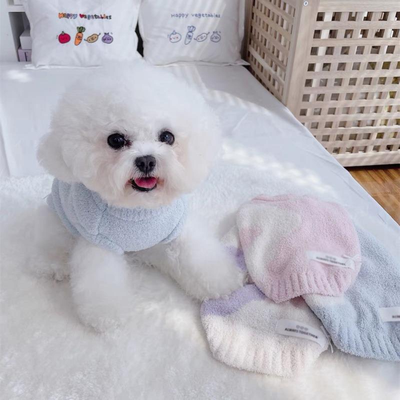 Pet clothes, half-fleece warm homewear, autumn and winter dog cat vest, velvet and thicker than bear