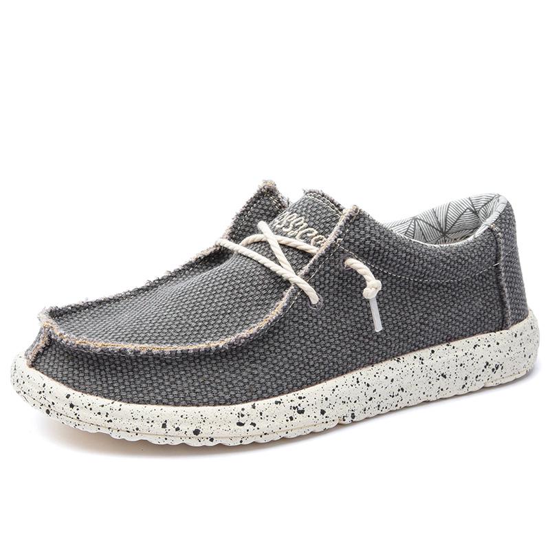 Neue Sommer Herren Canvas Schuhe Leichte Atmungsaktive Weiche Slip-On Freizeitschuhe Mode Strand Urlaub Halbschuhe Große Größe 48