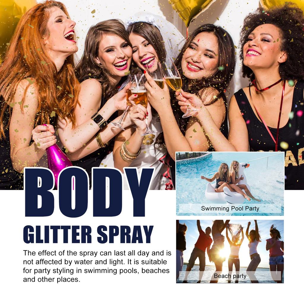 Jaysuing Flash  Party Atmosphere Brightening Glitter Powder Highlighter Spray
